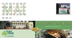 Kalenderteil - Ausschnitt aus Monat Mai aus: "Hotel Klaus Kalender"