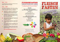 Fleischfasten-Folder der Kampagne: "Klima fair bessern!"